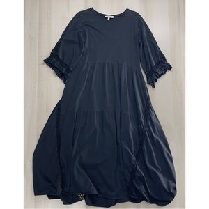 DOROTHEE SCHUMACHER black lace crochet dress 1 XS cotton stretch